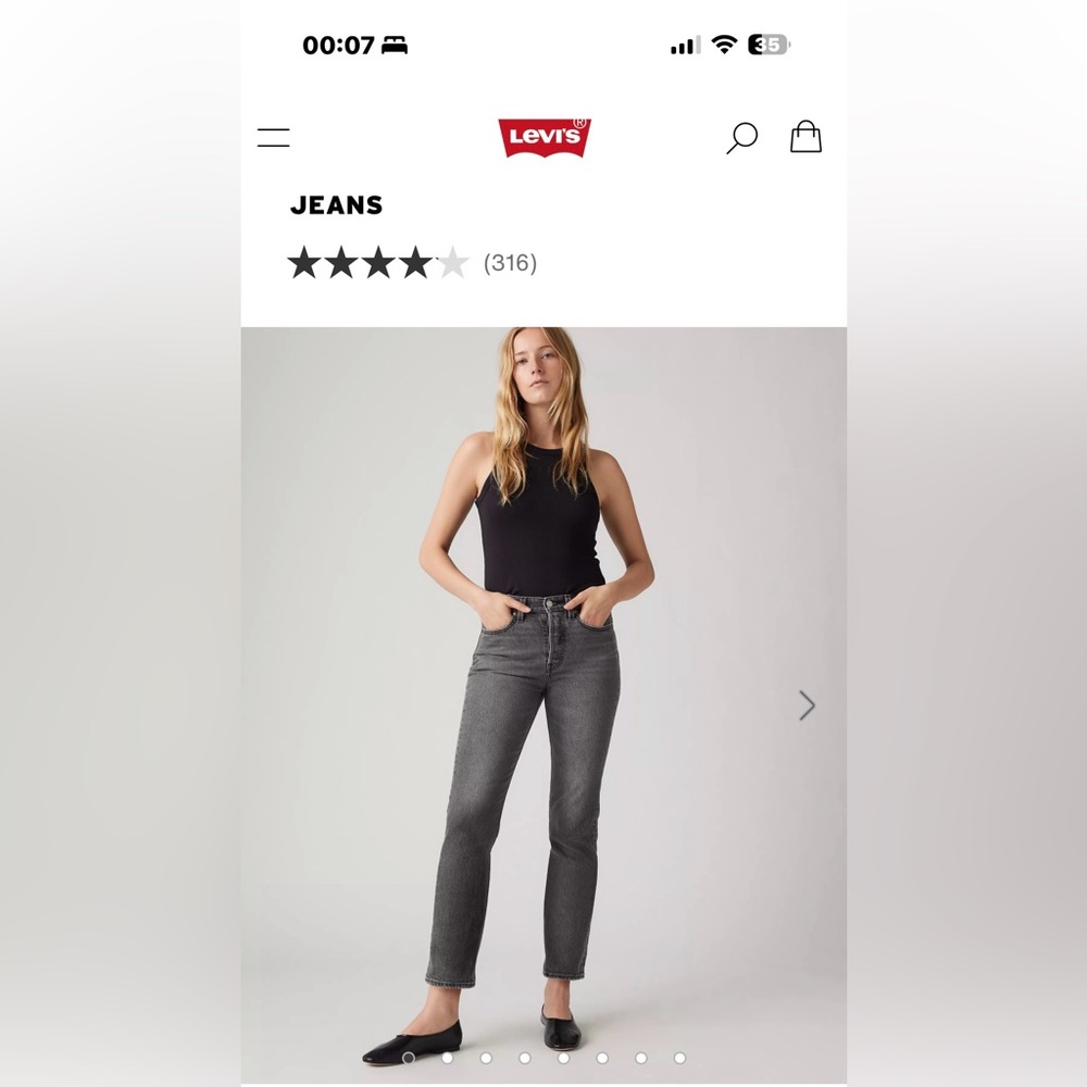 Levi's Women's Charcoal Straight Leg Jeans